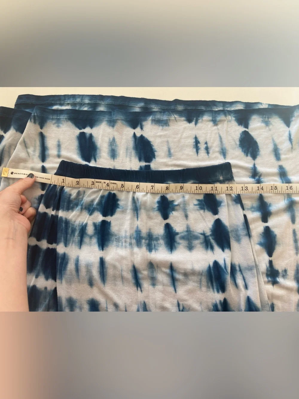 Blue/White Tie-Dye Hippie Maxi Skirt, like new, juniors/young adult size 12 (XS)
